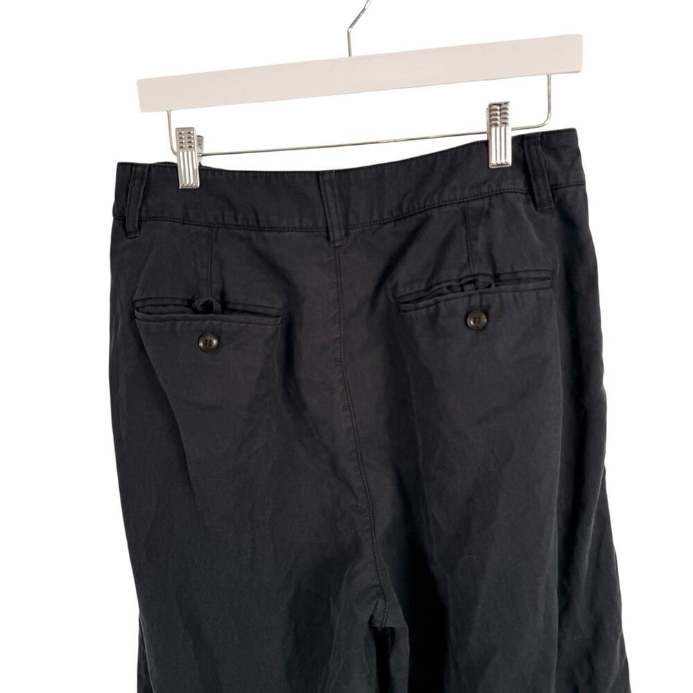 Madewell Harlow Wide Leg Pant Drapey Twill True Black Lyocell Linen Womens 8 - Picture 5 of 8